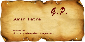 Gurin Petra névjegykártya